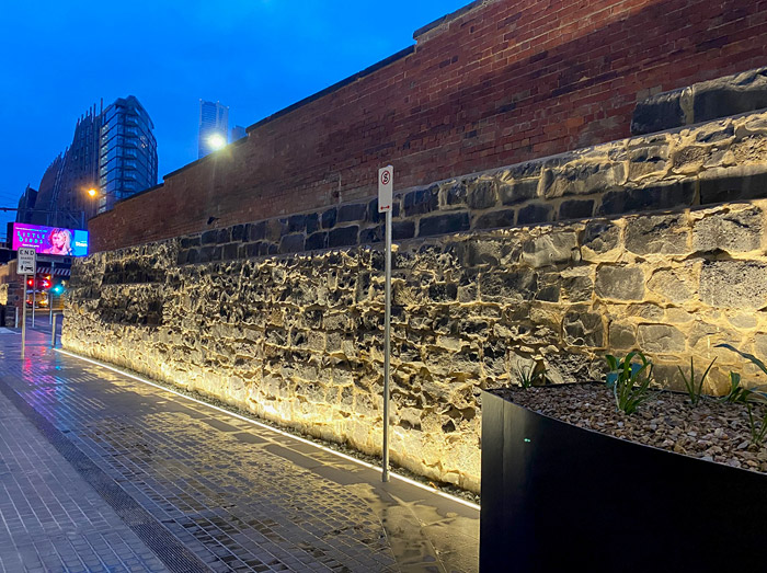 Flinders Street heritage wall